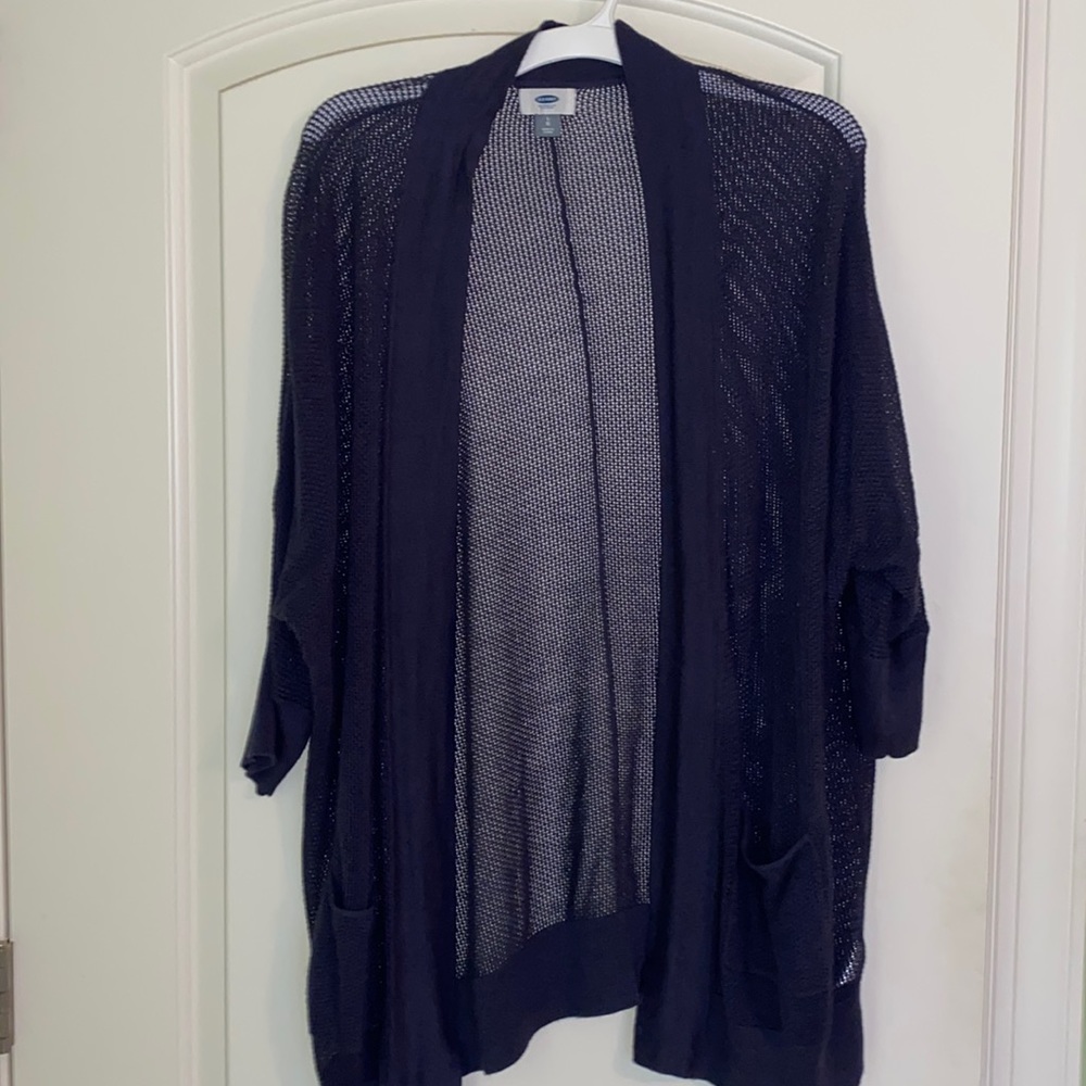 Navy Blue Knit Cardigan